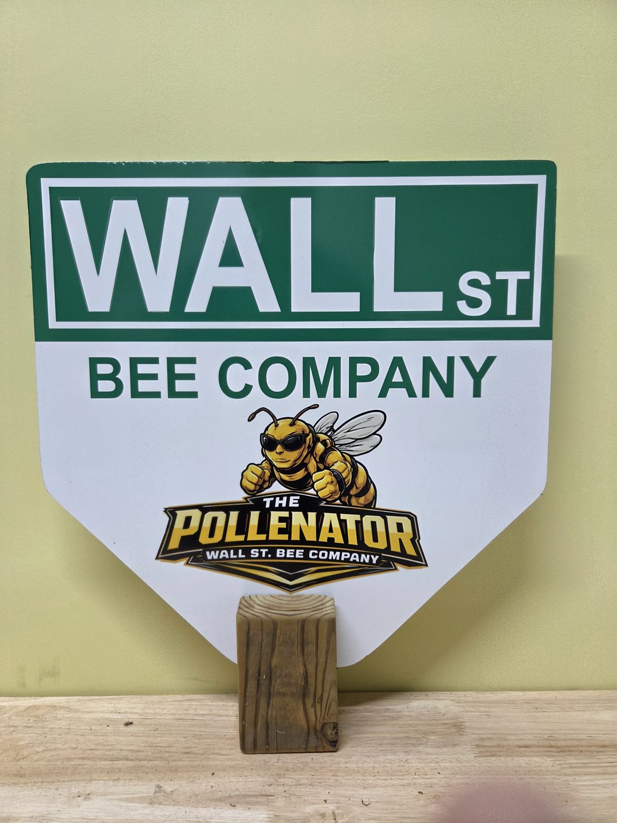 The Pollenator sign at the apiary